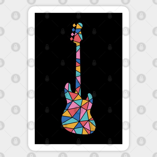 Geometric Colorful Bass Guitar Sticker by nightsworthy